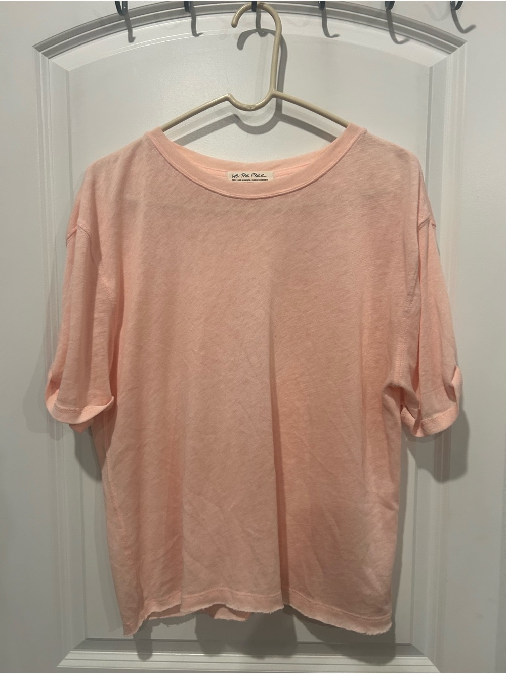 We The Free Pastel Pink Crewneck Tee